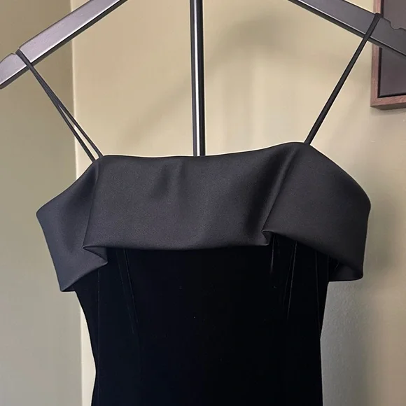 Black Strapless Evening Column Dress - Picture 2 of 3